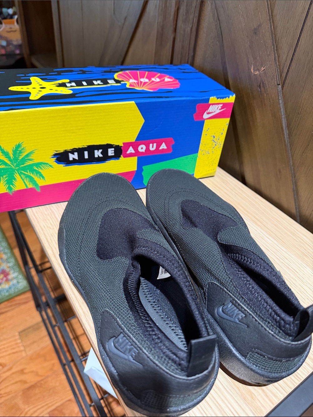 Nike Kids Black Slip-On Aqua Water Shoes